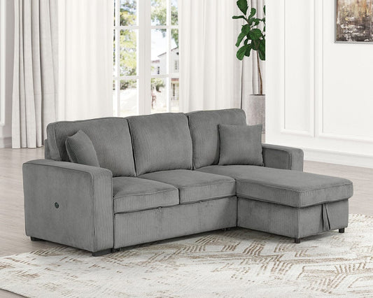 Furniture of America - Yves Sectional in Dark Gray - FM6964DG-SECT View 1