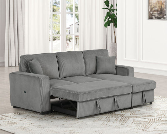 Furniture of America - Yves Sectional in Dark Gray - FM6964DG-SECT View 2