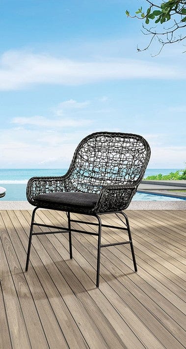 Furniture of America - Zalika Patio Chair Set of 2 - FM80010BK-CH-2PK View 1