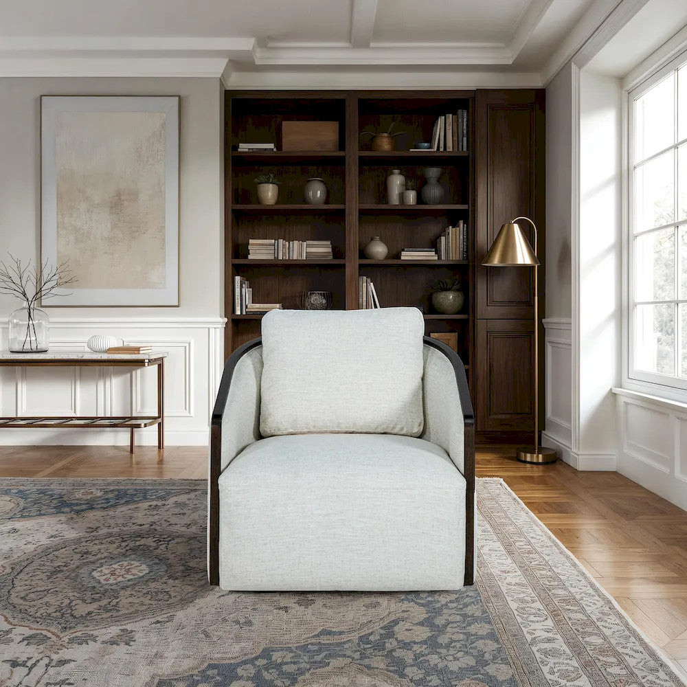 Furniture of America - Zebina - Swivel Chair - White - FM-AC6014WH-SW view 1