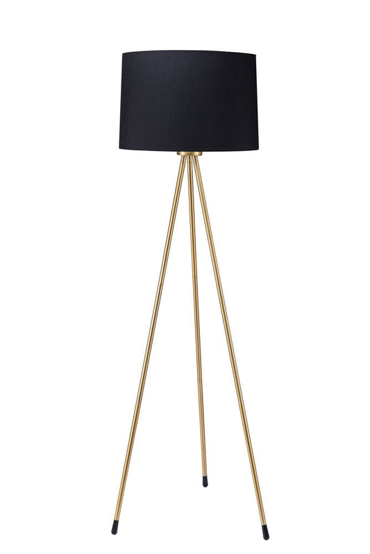 Furniture of America - Zera Floor Lamp in Black/Gold - L731181-BK View 1