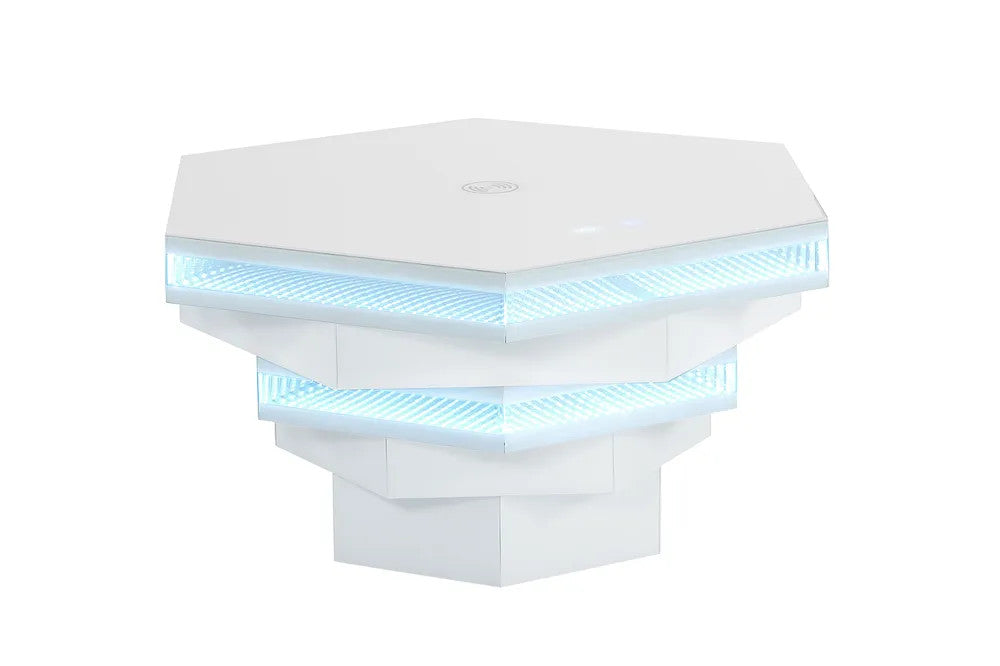 Furniture of America - Zeta - Coffee Table, Hexagon - FM47010WH-C view 1