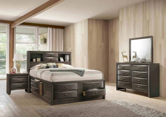 Furniture of America - Zosimo - 4 Pc. Queen Bedroom Set w/ 2NS - Gray - FM7210GY-Q-5PC-2NS view 1