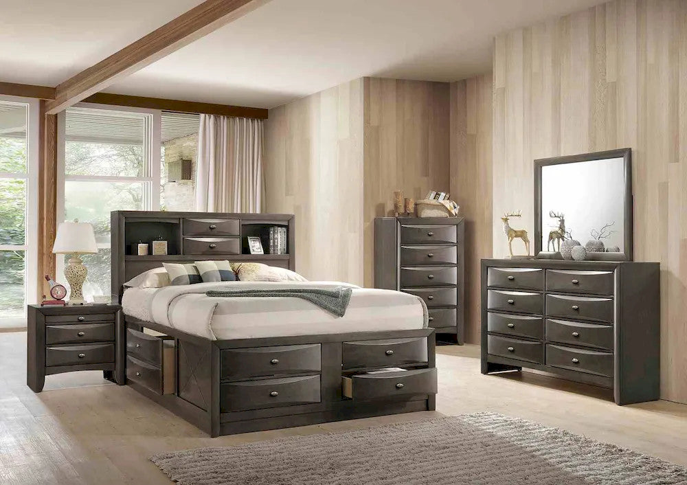 Furniture of America - Zosimo - 4 Pc. Queen Bedroom Set w/ Chest - Gray - FM7210GY-Q-5PC-CHEST view 1