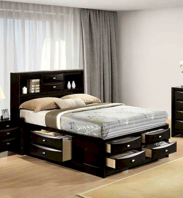 Furniture of America - Zosimo - E.King Bed, Black - FM7210BK-EK-BED view 1