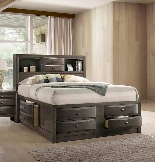 Furniture of America - Zosimo - E.King Bed, Gray - FM7210GY-EK-BED view 1