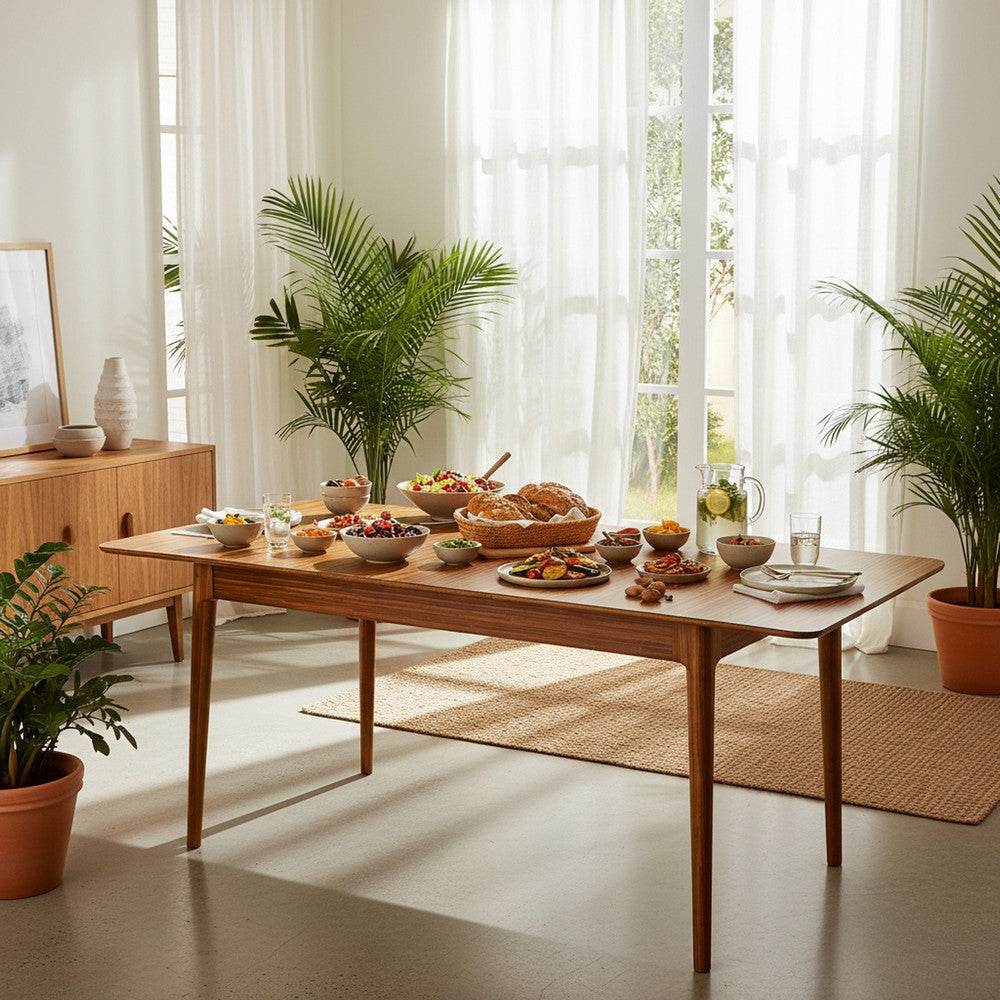 Greenington - Bergen Mid-Century Modern Expandable Bamboo Extendable Dining Table 78" - 110"  - BGN002CP view 6