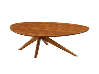 Greenington - Grace Solid Bamboo Coffee Table  Mid-Century Modern Oval Coffee Table in Amber Finish - GRC001CP view 1