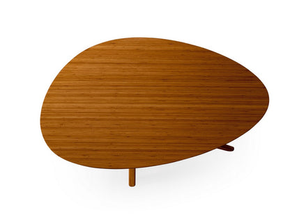 Greenington - Grace Solid Bamboo Coffee Table  Mid-Century Modern Oval Coffee Table in Amber Finish - GRC001CP view 2