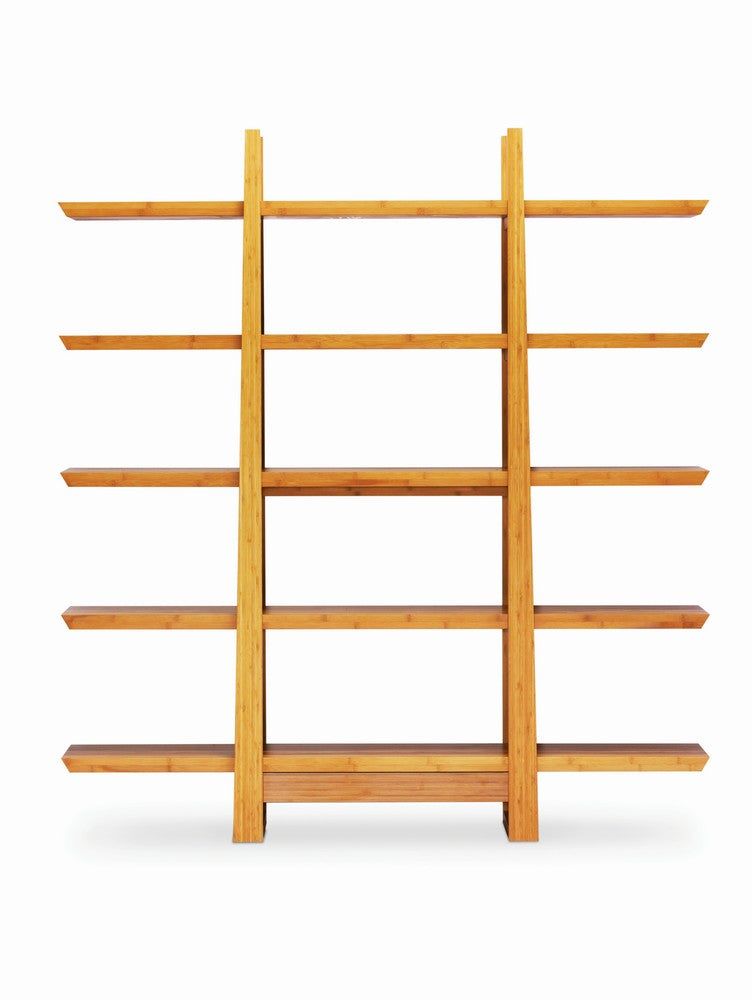 Greenington - Kendall 66 Solid Moso Bamboo Bookshelf with Exotic Tiger Bamboo Shelves - KNL013GCB view 2