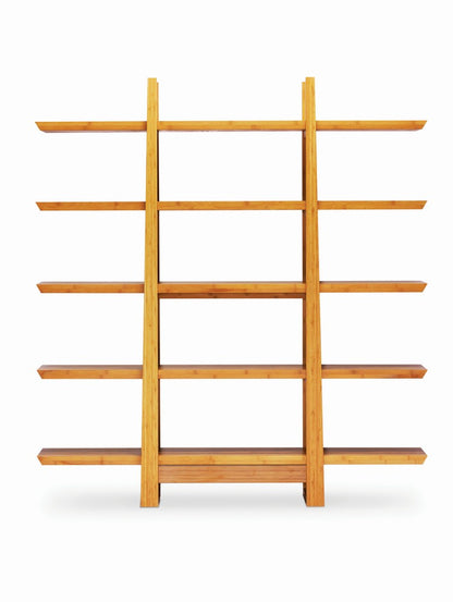 Greenington - Kendall 66 Solid Moso Bamboo Bookshelf with Exotic Tiger Bamboo Shelves - KNL013GCB view 2