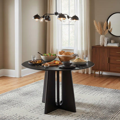 Greenington - Lenor 48 Round Table, Charcoal - LEN001CH view 7