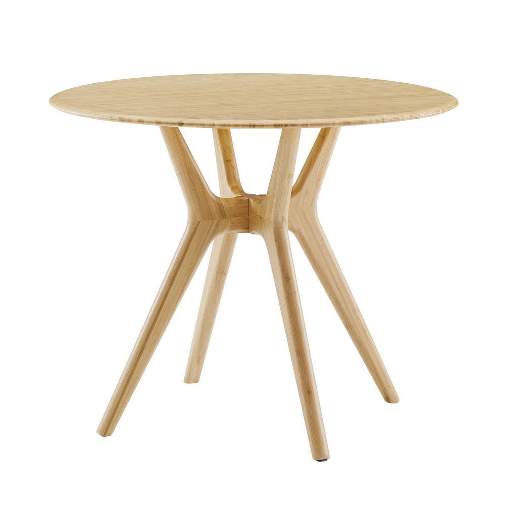 Greenington - Lily Round Dining Table  Solid Moso Bamboo 36 in Wheat Finish - LLY097SD view 1
