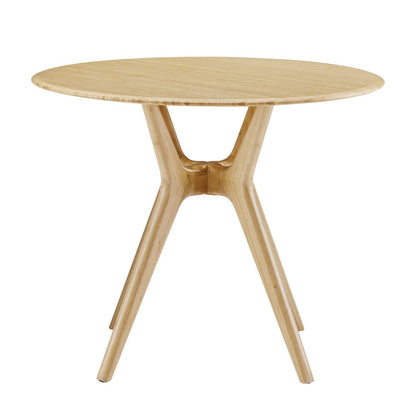 Greenington - Lily Round Dining Table  Solid Moso Bamboo 36 in Wheat Finish - LLY097SD view 2