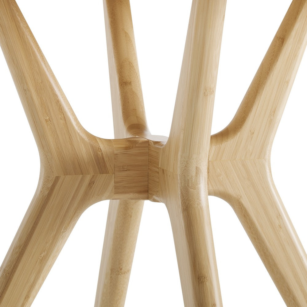 Greenington - Lily Round Dining Table  Solid Moso Bamboo 36 in Wheat Finish - LLY097SD view 3