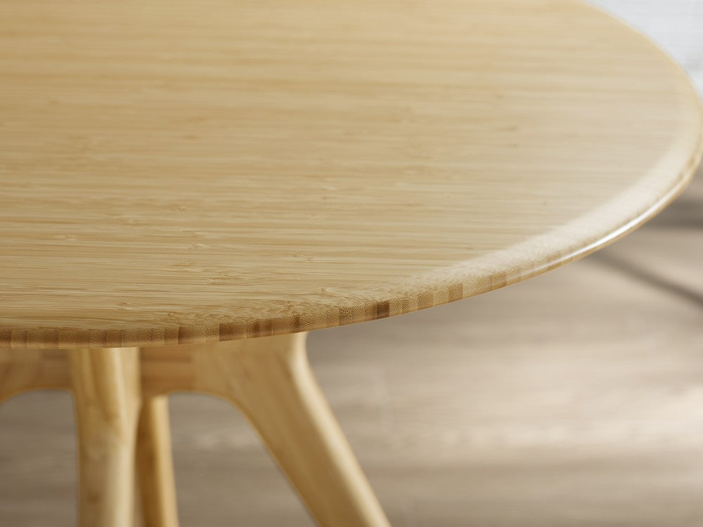 Greenington - Lily Round Dining Table  Solid Moso Bamboo 36 in Wheat Finish - LLY097SD view 4