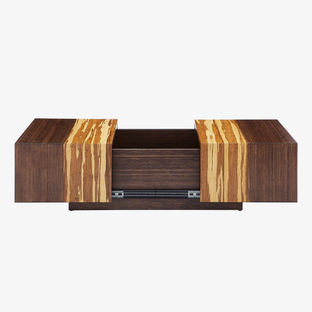 Greenington - Sarah 40 Mid-Century Modern Coffee Table with Hidden Storage in Exotic Tiger Finish - SRH015BG view 3