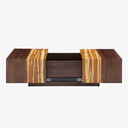 Greenington - Sarah 40 Mid-Century Modern Coffee Table with Hidden Storage in Exotic Tiger Finish - SRH015BG view 3