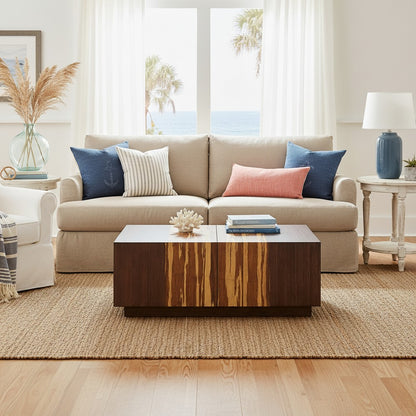 Greenington - Sarah 40 Mid-Century Modern Coffee Table with Hidden Storage in Exotic Tiger Finish - SRH015BG view 8