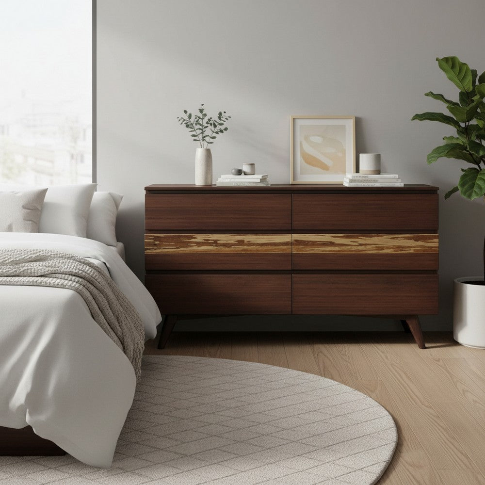 Greenington - Sarah Six Drawer Double Dresser, Burgundy - SRH005BG view 6