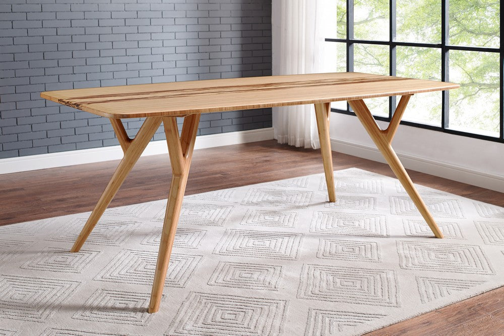 Greenington - Sarah Solid Bamboo Dining Table with Exotic Tiger Bamboo Center Panel - SRH008GD view 5