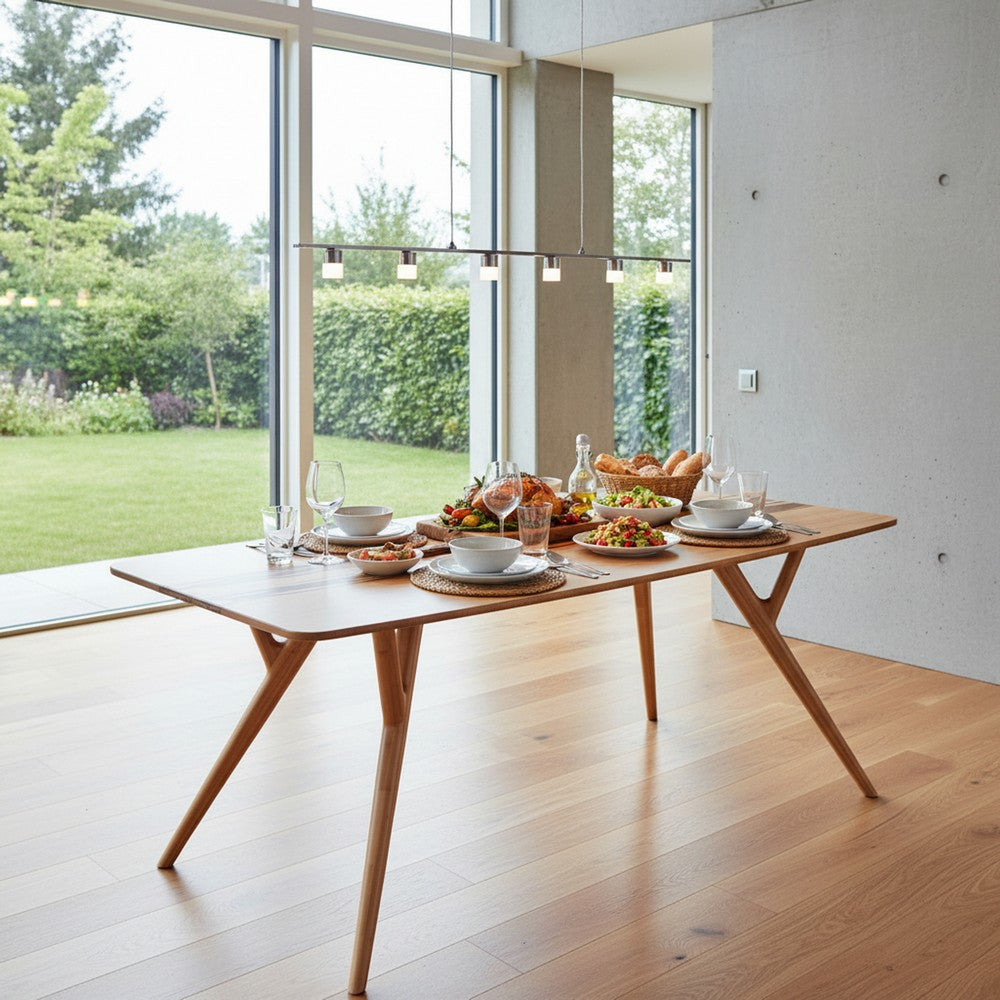 Greenington - Sarah Solid Bamboo Dining Table with Exotic Tiger Bamboo Center Panel - SRH008GD view 6