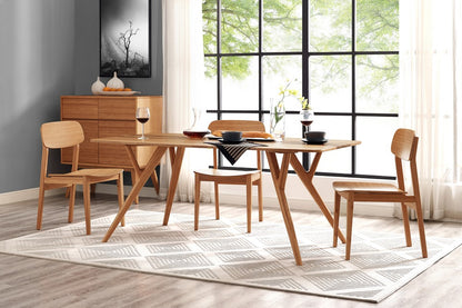 Greenington - Sarah Solid Bamboo Dining Table with Exotic Tiger Bamboo Center Panel - SRH008GD view 7