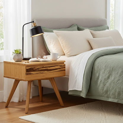 Greenington - Sarah Solid Bamboo Nightstand with Drawer - SRH003GD view 10