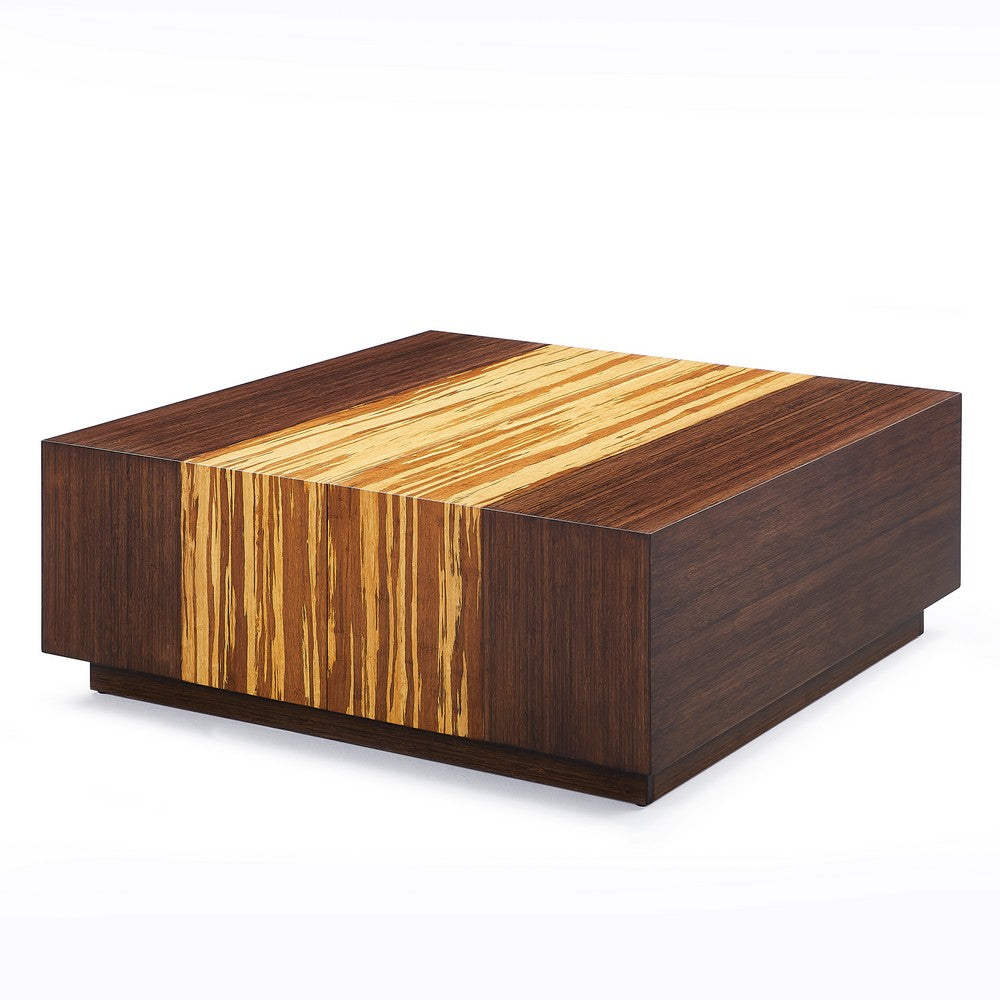 Greenington - Sarah Solid Bamboo Square Coffee Table with Hidden Storage - SRH014BG view 1