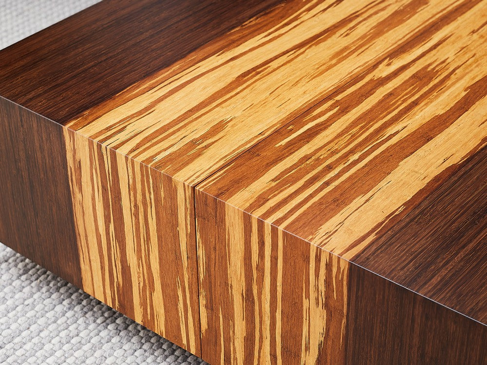 Greenington - Sarah Solid Bamboo Square Coffee Table with Hidden Storage - SRH014BG view 5