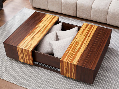 Greenington - Sarah Solid Bamboo Square Coffee Table with Hidden Storage - SRH014BG view 7