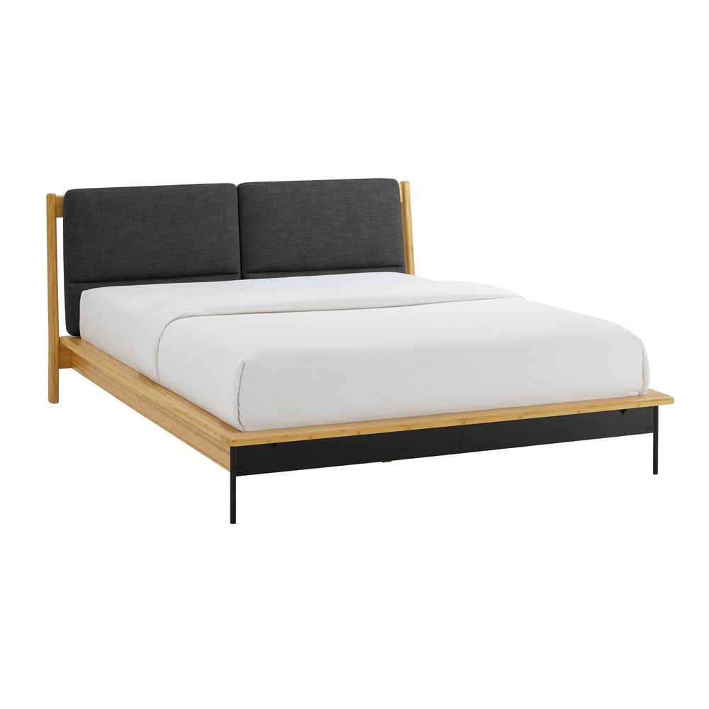 Greenington - Spencer Queen Platform Bed with Fabric, Sand - SPN001SD view 1