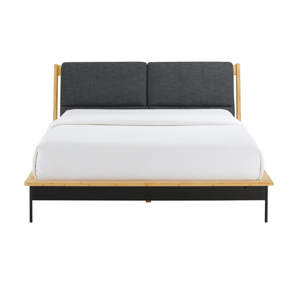 Greenington - Spencer Queen Platform Bed with Fabric, Sand - SPN001SD view 2