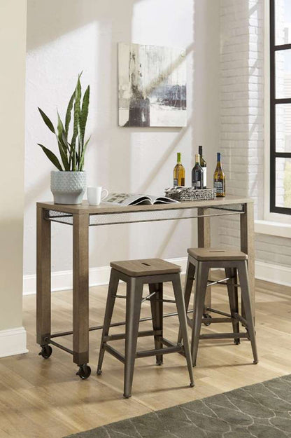Hammary - Maya Counter Console with 2 Stools - 070-587_CLOSEOUT-HC veiw 2