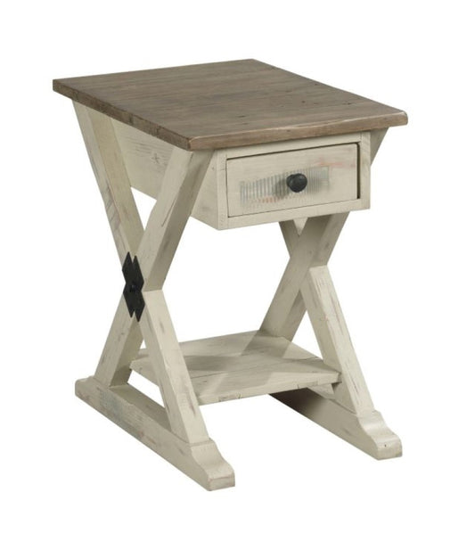 Hammary - Reclamation Place Trestle Chairside Table - 523-916W veiw 1