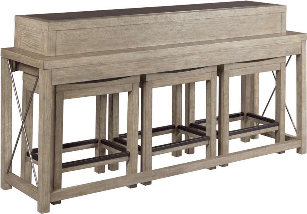 Hammary - West End Bar Console With Three Stools - 042-587 veiw 1