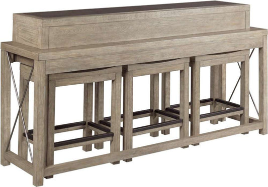 Hammary - West End Bar Console With Three Stools - 042-587 veiw 1