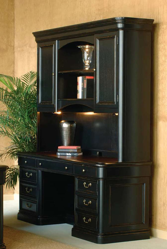 Hekman Furniture - Louis Philippe - Executive Deck and Credenza - 79142_79141 veiw 1
