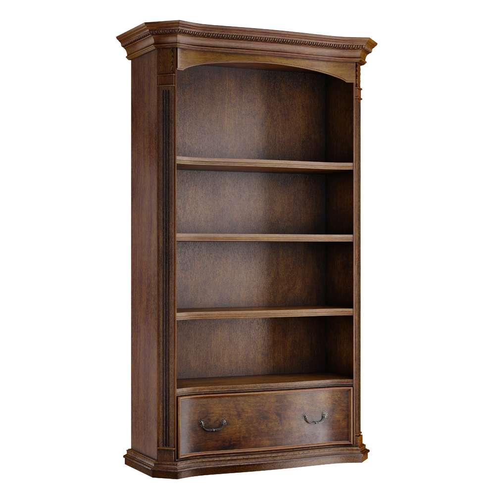 Hekman Furniture - Old World Walnut Burl - Executive Center Bookcase - 79164 veiw 5