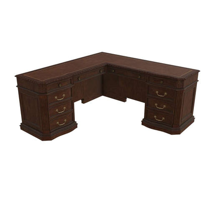 Hekman Furniture - Old World Walnut Burl - Executive L-shape Desk - 79167 veiw 4