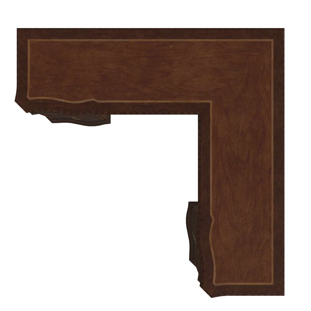 Hekman Furniture - Old World Walnut Burl - Executive L-shape Desk - 79167 veiw 5