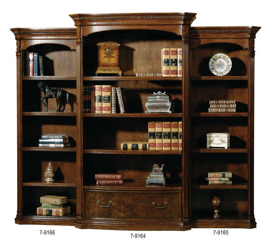 Hekman Furniture - Old World Walnut Burl - Executive Left Bookcase - 79166 veiw 2