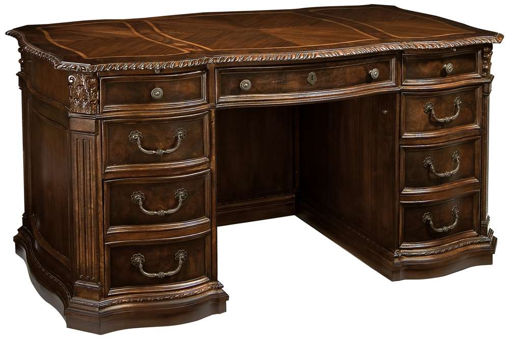 Hekman Furniture - Old World Walnut Burl - Junior Executive Desk - 79170 veiw 1