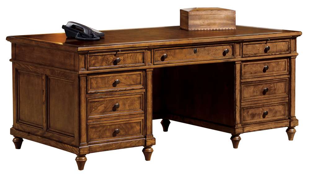 Hekman Furniture - Urban Ash Burl - Executive Desk - 79100 veiw 1
