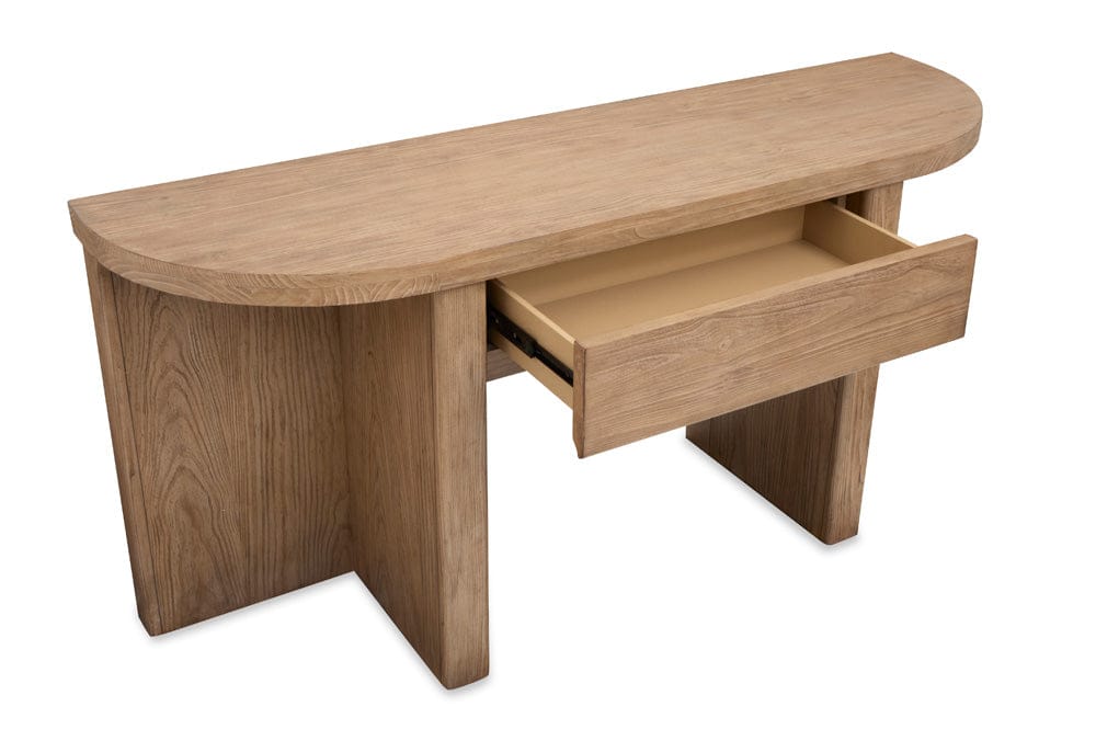 Henry & Mason  -  Aidenvale Golden Oat Demilune Sofa Table  - AFA00978 view 6