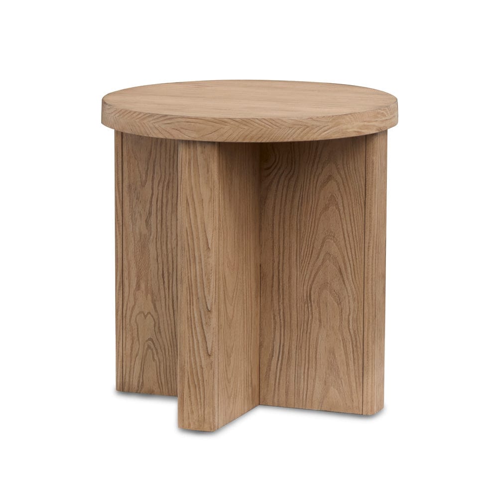 Henry & Mason  -  Aidenvale Golden Oat Round End Table  - AFA00979 view 1