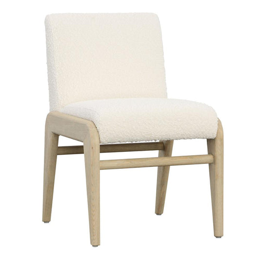 Henry & Mason - Ali Warm Washed Ash Wood Dining Chair with Ivory Boucle Fabric - DV7512 veiw 1