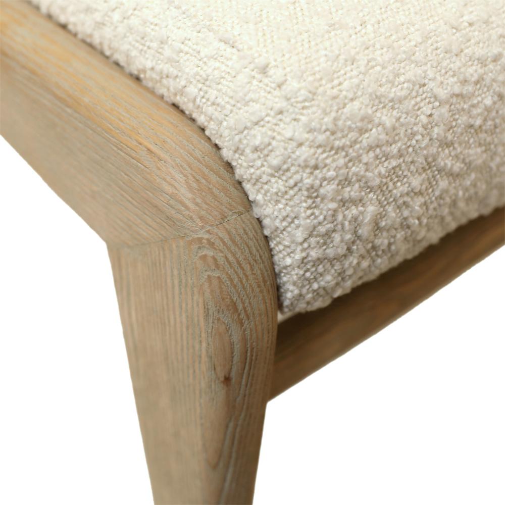 Henry & Mason - Ali Warm Washed Ash Wood Dining Chair with Ivory Boucle Fabric - DV7512 veiw 5