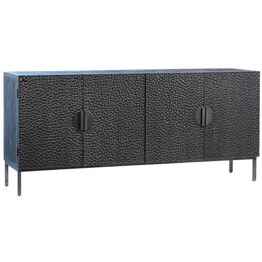 Henry & Mason - Allegen Reclaimed Pine Sideboard in Black with Antique Iron Legs - DV7073 veiw 1