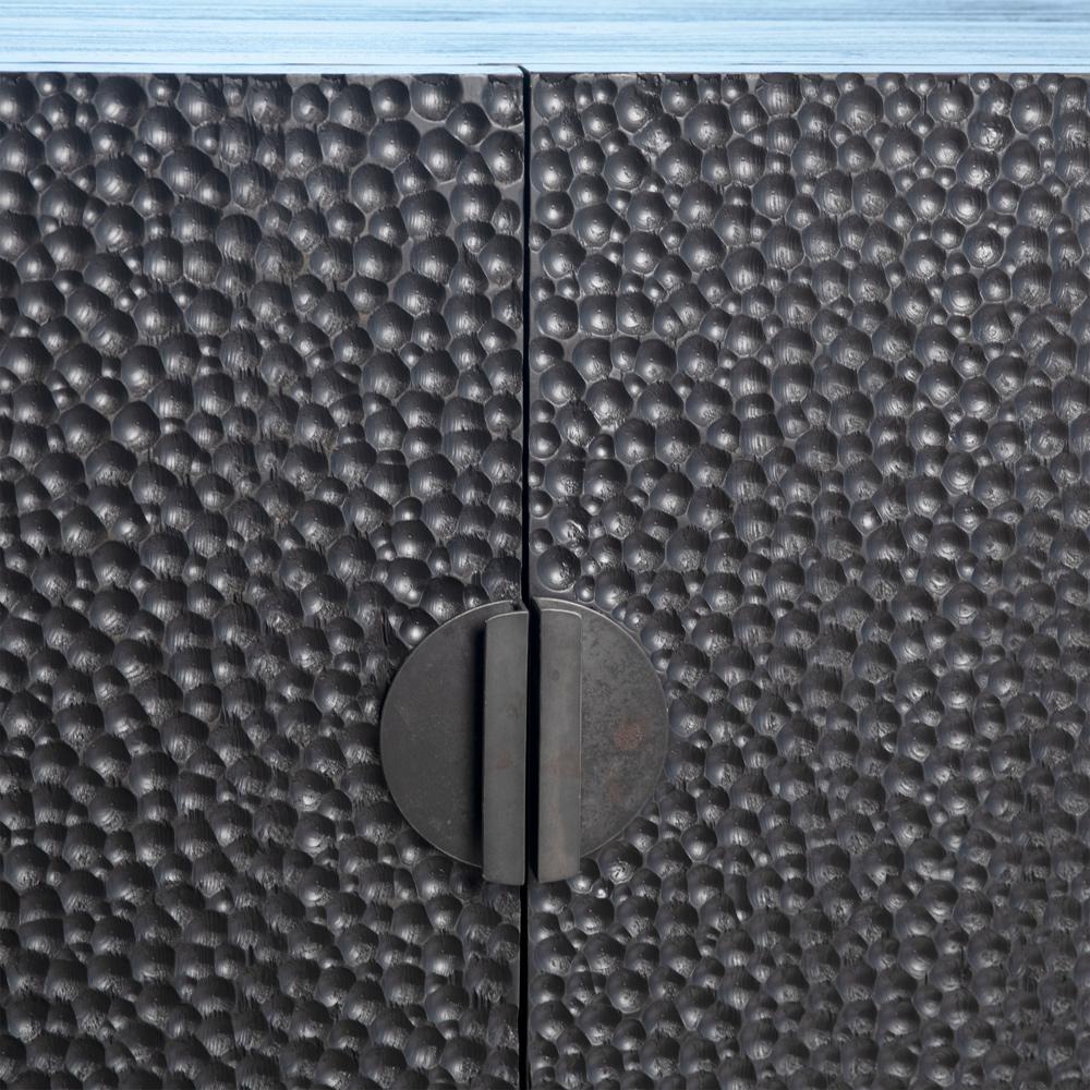 Henry & Mason - Allegen Reclaimed Pine Sideboard in Black with Antique Iron Legs - DV7073 veiw 4